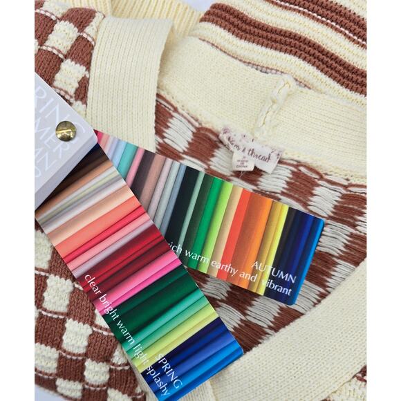 Hem & Thread Mixed Print Semi Cropped Cardigan - Picture 4 of 5